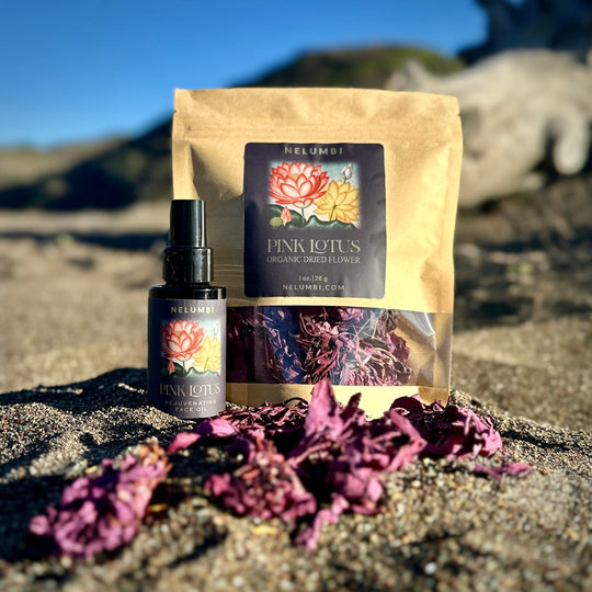 Pink Lotus Face Oil & Flower Combo